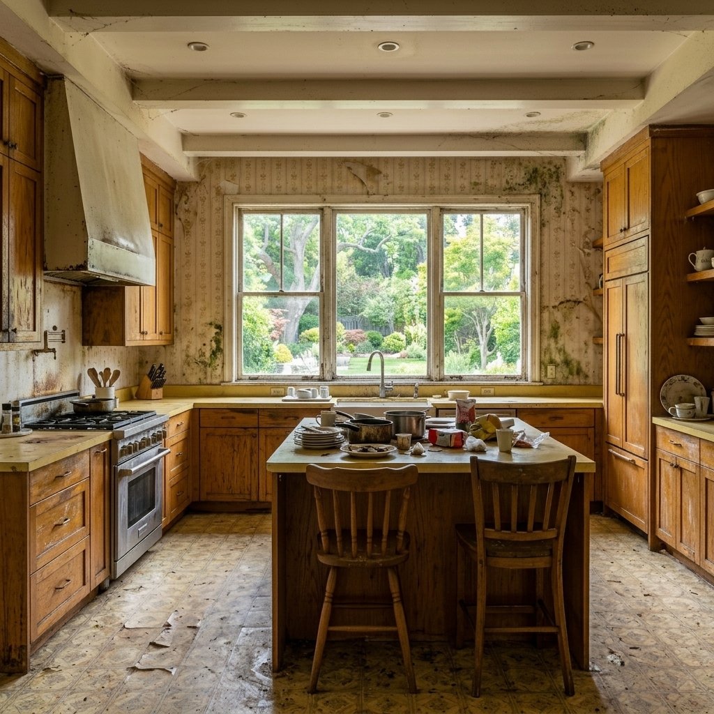 Outdated Kitchen Before Renovation